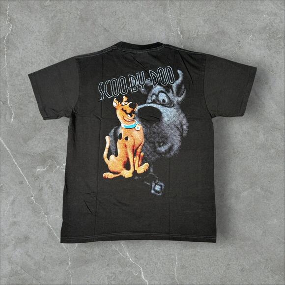 Vintage 1997 Scooby-Doo Shadow Blackout Size Large RARE Black Reprint T-Shirt - Picture 2 of 8